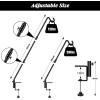 imageFEED GARDEN 31 Inch Heavy Duty Deck Hook NonSlip Clamp 360 Degree Swivel Black for Bird Feeders Planters Suet Baskets Lanterns Wind Chimes 2 Pack43 Inch