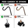 imageFEED GARDEN 31 Inch Heavy Duty Deck Hook NonSlip Clamp 360 Degree Swivel Black for Bird Feeders Planters Suet Baskets Lanterns Wind Chimes 2 Pack43 Inch