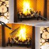 imageFEED GARDEN 32 Inch Fireplace Poker and 26 Inch Fireplace Tongs Set for Fire Pit Fireplace Tools Accessories Log Grabber Set for Camping Wood Stove Patio Campfire Picnic Indoor and Outdoor