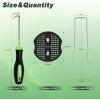 imageFEED GARDEN 6 Inch 50 Pcs Galvanized Landscape Staples 50 Pcs Gaskets Pick Hook Garden Stakes 11 Gauge AntiRust Landscaping Fabric SOD Pins U Shaped Yard Turf Stakes for Weed Barrier Fabric50