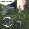 imageFEED GARDEN 6 Inch 50 Pcs Galvanized Landscape Staples 50 Pcs Gaskets Pick Hook Garden Stakes 11 Gauge AntiRust Landscaping Fabric SOD Pins U Shaped Yard Turf Stakes for Weed Barrier Fabric50