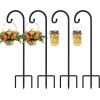 imageFEED GARDEN Adjustable 32 Inch Small Shepherds Hooks for Outdoor Garden Hooks for Lanterns Sheperds Hook for Hanging Plants Bird Feeders Solar Lights Mason Jars Weddings Decor2 Pack4