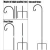 imageFEED GARDEN Adjustable 32 Inch Small Shepherds Hooks for Outdoor Garden Hooks for Lanterns Sheperds Hook for Hanging Plants Bird Feeders Solar Lights Mason Jars Weddings Decor2 Pack8