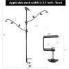 imageFEED GARDEN Deck Bird Feeder Pole 42 Inches Multiple Hooks Adjustable Detachable Heavy Duty Steel Stable Black BirdFeeders Porch for Deck Kit for Outside Bird Feeders and Plant Hangers42 Inch
