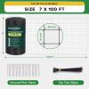 imageFEED GARDEN Deer Netting Deer Fence Netting 7 x 100 Feet for Garden Protection Reusable Protective for Plants Fruit Trees Vegetables Against Birds and Other Animals