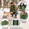 imageFEED GARDEN Firewood Carrier with Handles Log Carrier for Firewood Oxford Canvas Fire Wood Carrier Bag for Indoor Fireplace Wood Stove Accessories and Outdoor Camping Green