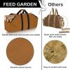imageFEED GARDEN Firewood Carrier with Handles Log Carrier for Firewood Waxed Canvas Fire Wood Carrier Bag for Indoor Fireplace Wood Stove Accessories and Outdoor Camping Brown