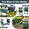 imageFEED GARDEN Garden Kneeler and Seat Garden Stool with 10quot Wide Soft Kneeling Pad Heavy Duty Gardening Bench Chair with 2 Tool Pouches Gardening Gifts for Women Seniors Women Mom Men Green