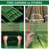 imageFEED GARDEN Garden Stakes 24 Inch 2ft 25 PackSturdy Plant Metal Sticks SupportPlastic Coated Plant StakesTomato StakesBeansTrees1
