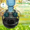 imageFEED GARDEN Glass Hummingbird Feeder for Outdoors Hanging 16 OZ Humming Birds Feeders with 4 Bee Guard Feeding Ports ampamp Builtin Ant Moat Bird Feeder for Outside Gifts for Women Mom RedBlue