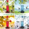 imageFEED GARDEN Glass Hummingbird Feeder for Outdoors Hanging 16 OZ Humming Birds Feeders with 4 Bee Guard Feeding Ports ampamp Builtin Ant Moat Bird Feeder for Outside Gifts for Women Mom RedBlue