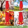 imageFEED GARDEN Glass Hummingbird Feeders for Outdoors Hanging 26 OZ Humming Birds Feeders with 6 Feeding Ports ampamp Builtin Ant Moat Bird Feeder for Outside Hummingbird Gifts for Mom Red 1 Pack2