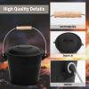 imageFEED GARDEN Mini Ash Bucket with LidShovelBroom and Screwdriver 13 Gallon Fireplace Metal BucketPellet Charcoal Bucket Ash Can for Fireplace Fire PitsHearthWood StovesIndoor OutdoorBlack13 Gallon