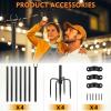 imageFEED GARDEN String Light Pole for Deck  2 Pack 98FT for Outside Hanging Steel String Poles for Outdoor Decoration Garden Backyard Patio Lighting Stand for Parties Christmas Wedding4 pack