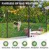 imageFEED GARDEN String Light Pole for Deck  2 Pack 98FT for Outside Hanging Steel String Poles for Outdoor Decoration Garden Backyard Patio Lighting Stand for Parties Christmas Wedding2 pack