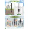 imageFEED GARDEN String Light Pole for Deck  2 Pack 98FT for Outside Hanging Steel String Poles for Outdoor Decoration Garden Backyard Patio Lighting Stand for Parties Christmas Wedding3 sections4 pack