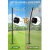 imageFEED GARDEN String Light Pole for Deck  2 Pack 98FT for Outside Hanging Steel String Poles for Outdoor Decoration Garden Backyard Patio Lighting Stand for Parties Christmas Wedding3 sections4 pack