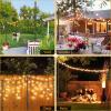 imageFEED GARDEN String Light Pole for Deck  2 Pack 98FT for Outside Hanging Steel String Poles for Outdoor Decoration Garden Backyard Patio Lighting Stand for Parties Christmas Wedding3 sections4 pack