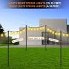 imageFEED GARDEN String Light Pole for Deck  2 Pack 98FT for Outside Hanging Steel String Poles for Outdoor Decoration Garden Backyard Patio Lighting Stand for Parties Christmas Wedding4 pack