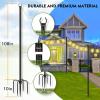 imageFEED GARDEN String Light Pole for Deck  2 Pack 98FT for Outside Hanging Steel String Poles for Outdoor Decoration Garden Backyard Patio Lighting Stand for Parties Christmas Wedding3 sections4 pack