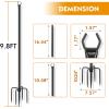 imageFEED GARDEN String Light Pole for Deck  2 Pack 98FT for Outside Hanging Steel String Poles for Outdoor Decoration Garden Backyard Patio Lighting Stand for Parties Christmas Wedding2 pack