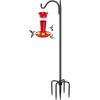 imageFEED GARDEN Upgrade Version Adjustable Shepherds Hook Bird Feeder Pole with 7 Prongs Base 76 Inch Tall Heavy Duty Outdoor Garden Poles for Hanging Bird Feeders Plant Baskets Black 1 Pack1
