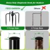 imageFEED GARDEN Upgrade Version Adjustable Shepherds Hook Bird Feeder Pole with 7 Prongs Base 76 Inch Tall Heavy Duty Outdoor Garden Poles for Hanging Bird Feeders Plant Baskets Black 1 Pack1