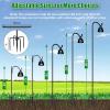 imageFEED GARDEN Upgrade Version Adjustable Shepherds Hook Bird Feeder Pole with 7 Prongs Base 76 Inch Tall Heavy Duty Outdoor Garden Poles for Hanging Bird Feeders Plant Baskets Black 1 Pack2