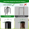 imageFEED GARDEN Upgrade Version Adjustable Shepherds Hook Bird Feeder Pole with 7 Prongs Base 76 Inch Tall Heavy Duty Outdoor Garden Poles for Hanging Bird Feeders Plant Baskets Black 1 Pack1