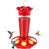 imageFEED GARDEN 10oz Plastic Hummingbird Feeders for Outdoors  2 Pack Ant ampamp Bee Proof 6 Feeding Ports Easy Clean Red Nectar Feeders for Outside Hanging Gifts for MomTransparent 10OZ1Pack