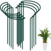 imageFEED GARDEN 12 Pack Plant Support Stakes Peony Cages and Supports Metal Garden Plant Stake10quot Wide x 16quot High Green Half Round Plant Support Rings for Outdoor Indoor Plants Tomato HydrangeaGreen10W x 24H