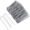 imageFEED GARDEN 6 Inch 100 Pack Galvanized Landscape Staples Plant Cover Stakes 11 Gauge Tent Stakes Garden Stakes Landscaping Fabric SOD Pins Yard Stakes for Decoration Weed Barrier Fabric8 Inch