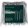 imageFEED GARDEN 6 Inch 500 Pack Galvanized Landscape Staples Plant Cover Stakes 11 Gauge Tent Stakes Garden Stakes Landscaping Fabric SOD Pins Yard Stakes for Decoration Weed Barrier Fabric6 Inch