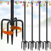 imageFEED GARDEN String Light Pole for Deck  2 Pack 98FT for Outside Hanging Steel String Poles for Outdoor Decoration Garden Backyard Patio Lighting Stand for Parties Christmas Wedding3 sections4 pack
