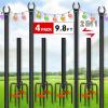 imageFEED GARDEN String Light Pole for Deck  2 Pack 98FT for Outside Hanging Steel String Poles for Outdoor Decoration Garden Backyard Patio Lighting Stand for Parties Christmas Wedding4 pack