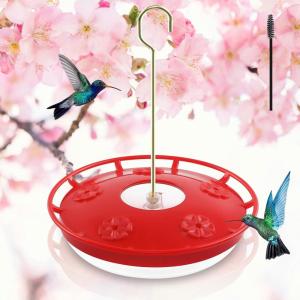 imageFEED GARDEN 2 Pack 16 OZ Hummingbird Feeders for Outdoor 5 Feeder Ports Ant Bee Proof LeakProof Cleaning Brushes Nectar Easy Clean Fill Bird Feeder for Garden Red Dcor Gifts for Mom1 Pack