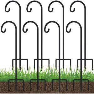 imageFEED GARDEN Adjustable 32 Inch Small Shepherds Hooks for Outdoor Garden Hooks for Lanterns Sheperds Hook for Hanging Plants Bird Feeders Solar Lights Mason Jars Weddings Decor2 Pack8