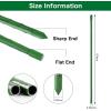 imageFEED GARDEN Garden Stakes 72 Inch 6ft 25 Pack Sturdy Plant Metal Sticks Support Plastic Coated Plant StakesTomato Stakes BeansTrees1