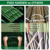 imageFEED GARDEN Garden Stakes 72 Inch 6ft 25 Pack Sturdy Plant Metal Sticks Support Plastic Coated Plant StakesTomato Stakes BeansTrees40