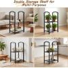 imageFEED GARDEN Firewood Rack Indoor Outdoor with Tools 5Piece Fireplace Tools Set Fireplace Log Holder HeavyDuty Steel Firewood Storage Rack for Fireplace Fire Pit Wood StoveBlack 29quot H