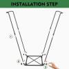 imageFEED GARDEN Trash Bag Holder Outdoor Metal Leaf Bag Holder Stand Garbage Bag Frame Holder for 3045 Gallon Bags for Leaves Camping Yard Weeding Lawn Party