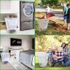 imageFEED GARDEN Trash Bag Holder Outdoor Metal Leaf Bag Holder Stand Garbage Bag Frame Holder for 3045 Gallon Bags for Leaves Camping Yard Weeding Lawn Party