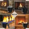 imageFEED GARDEN 515 Gallon Ash Bucket with LidShovelBroom and ScrewdriverFireplace Metal BucketPellet Charcoal Bucket Ash Can for Fireplace Fire PitsHearthWood StovesIndoor OutdoorBlack35 Gallon