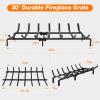 imageFEED GARDEN Fireplace Grate 30 inch Heavy Duty Fireplace Log Holder 12quot Solid Steel Bar Fire Pit Grate for Indoor Outdoor Wood Stove Fireplace Accessories Wrought Iron Firewood Burning Rack30 inch