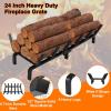 imageFEED GARDEN Fireplace Grate 30 inch Heavy Duty Fireplace Log Holder 12quot Solid Steel Bar Fire Pit Grate for Indoor Outdoor Wood Stove Fireplace Accessories Wrought Iron Firewood Burning Rack24 inch