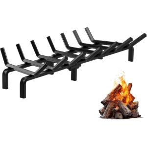 imageFEED GARDEN Fireplace Grate 30 inch Heavy Duty Fireplace Log Holder 12quot Solid Steel Bar Fire Pit Grate for Indoor Outdoor Wood Stove Fireplace Accessories Wrought Iron Firewood Burning Rack30 inch