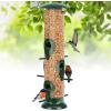 imageFEED GARDEN 2 Pack Bird Feeders for Outdoors Hanging Finch Feeder for Nyjer Thistle Seed Metal Mesh Tube Feeders Squirrel Proof 05 LB Green1