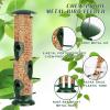 imageFEED GARDEN 2 Pack Bird Feeders for Outdoors Hanging Finch Feeder for Nyjer Thistle Seed Metal Mesh Tube Feeders Squirrel Proof 05 LB Green1
