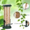 imageFEED GARDEN 2 Pack Bird Feeders for Outdoors Hanging Finch Feeder for Nyjer Thistle Seed Metal Mesh Tube Feeders Squirrel Proof 05 LB Green2