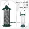 imageFEED GARDEN 2 Pack Bird Feeders for Outdoors Hanging Finch Feeder for Nyjer Thistle Seed Metal Mesh Tube Feeders Squirrel Proof 05 LB Green2